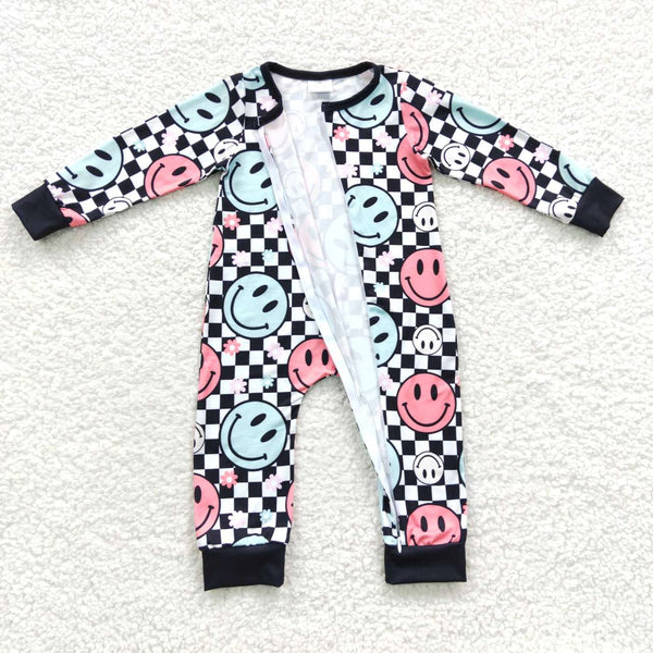 LR0304 baby girl clothes zipper winter romper