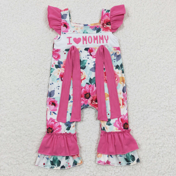 RTS Matching clothes embroidery i love mom print clothing girl summer clothing-2026.4.18