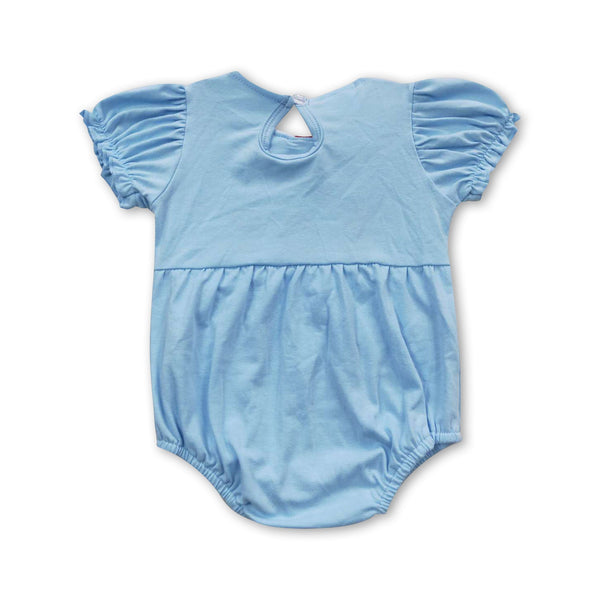 SR0263 baby girl clothes farm pig cow embroidery summer bubble