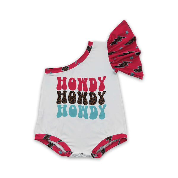 SR0316 baby girl clothes howdy summer bubble