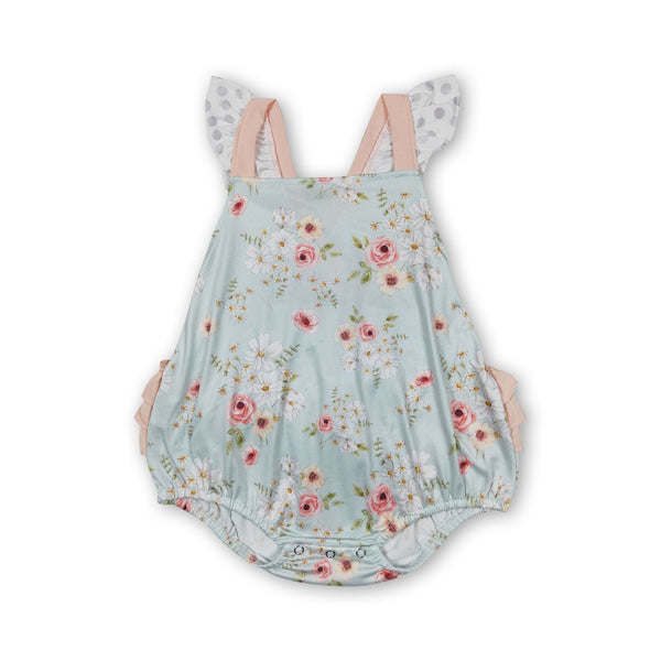 SR0336 USA warehouse 25.6.12 baby clothes girls floral summer bubble