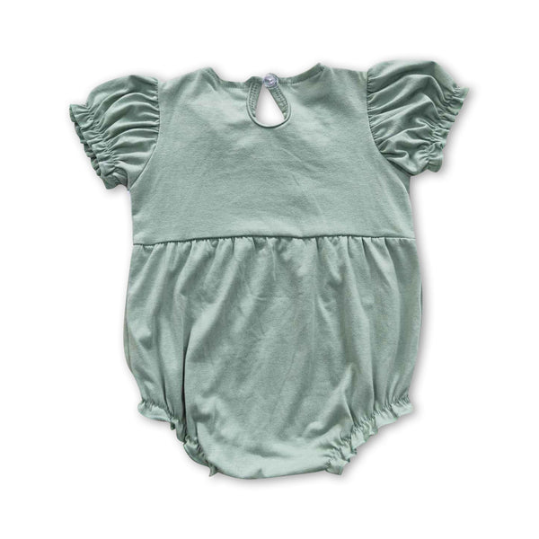 SR0373 baby girl clothes cow embroidery summer bubble