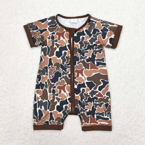 SR0666 RTS baby boy clothes camouflage romper baby summer clothes