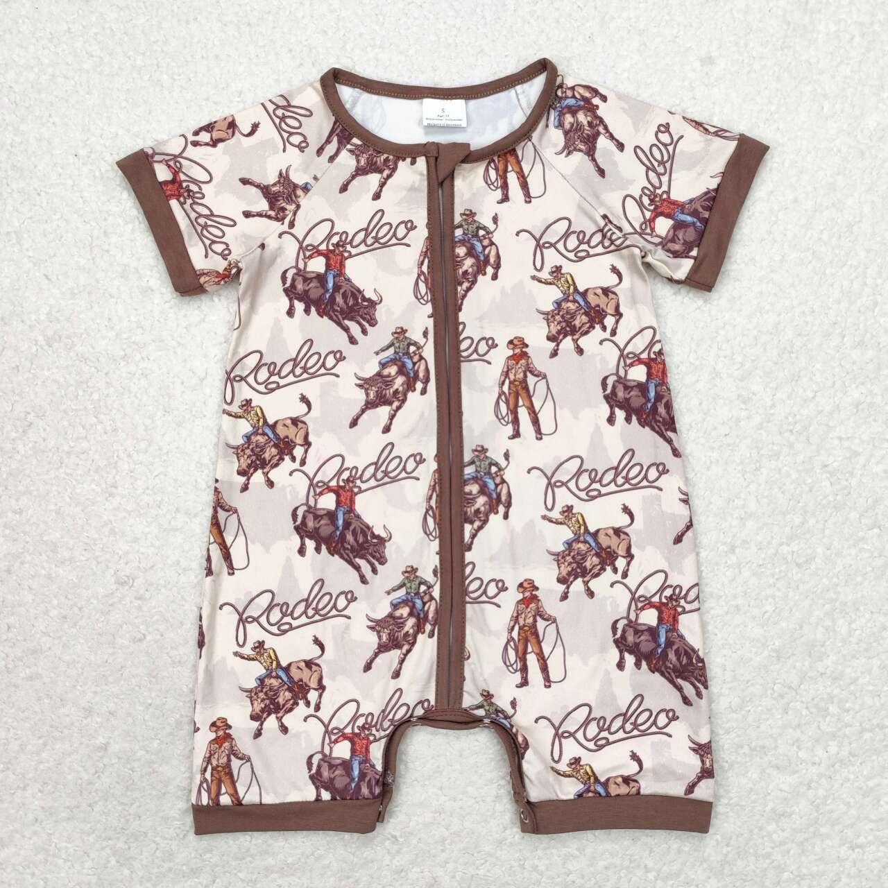 SR0856 RTS baby boy clothes cowboy boy summer romper