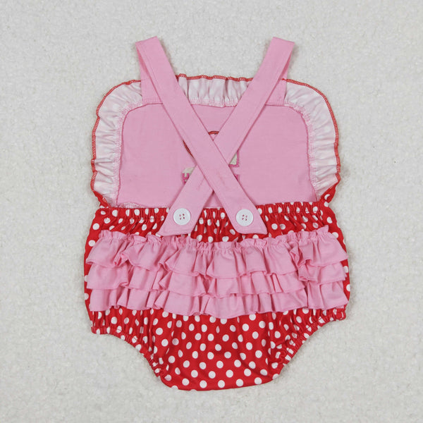 SR0990 RTS baby girl clothes embroidery mothery's day clothes  l love my mommy girl summer romper