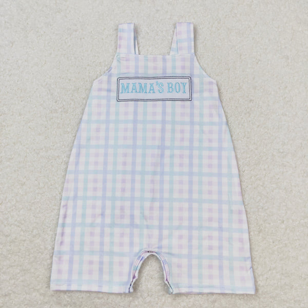 SR1092 RTS baby boy clothes embroidery  mamas boy toddler boy mother's day summer bubble