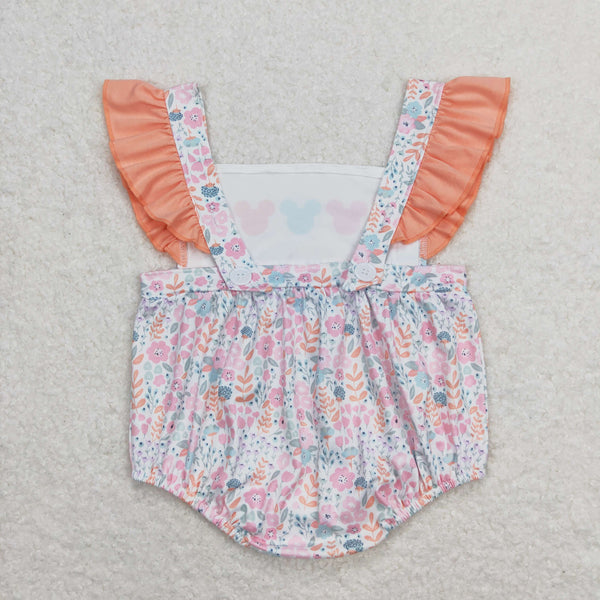 SR1138 RTS baby girl clothes cartoon mouse floral toddler girl summer bubble