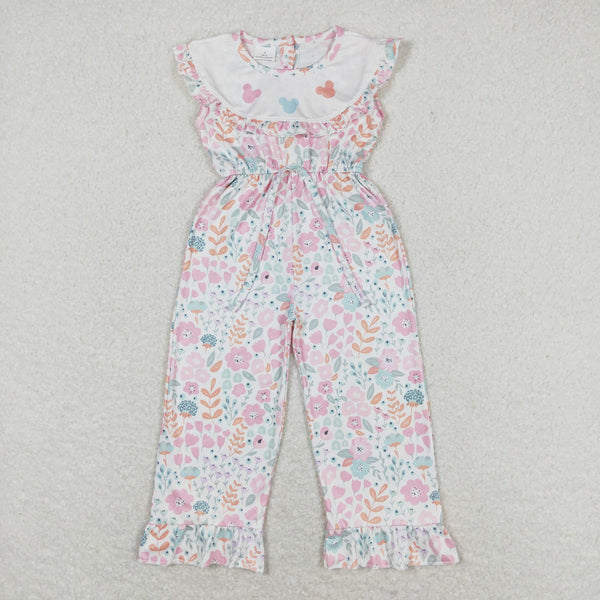 SR1139 RTS baby girl clothes cartoon mouse floral toddler girl summer romper
