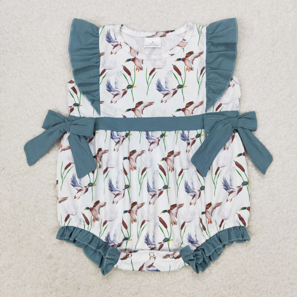 SR1140 RTS baby girl clothes mallard duck toddler girl summer bubble