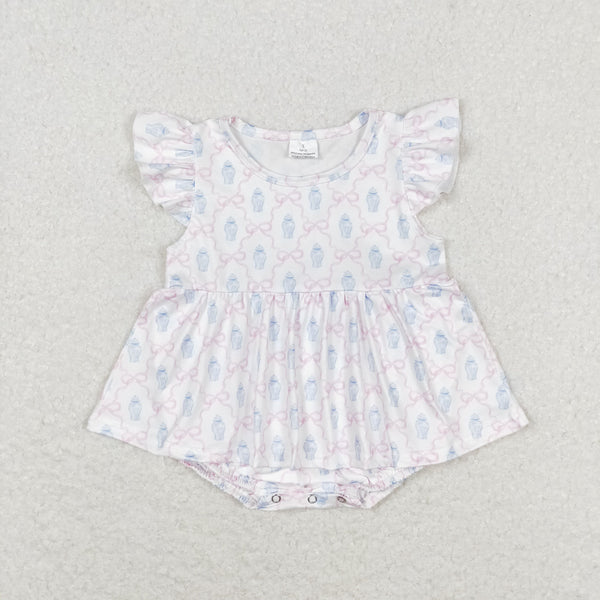 SR1217 RTS baby girl clothes pink toddler girl summer bubble
