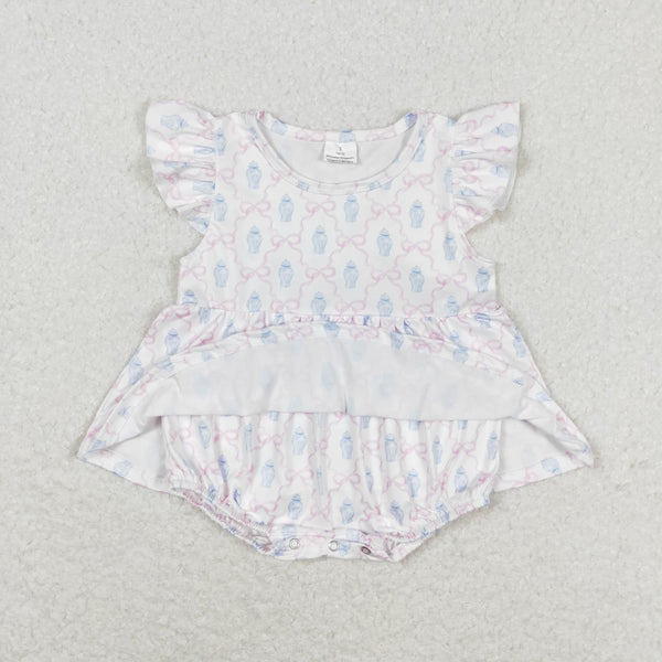 SR1217 RTS baby girl clothes pink toddler girl summer bubble