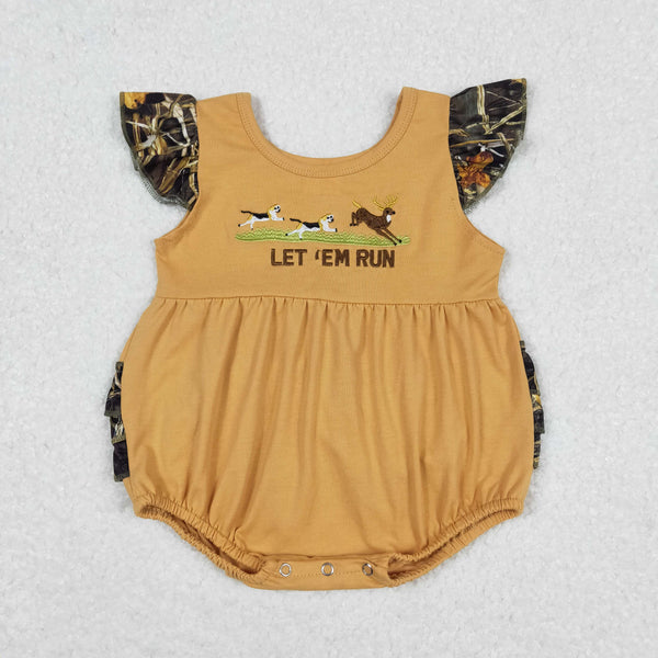 SR1219 RTS baby girl clothes wild animal embroidery toddler girl summer bubble