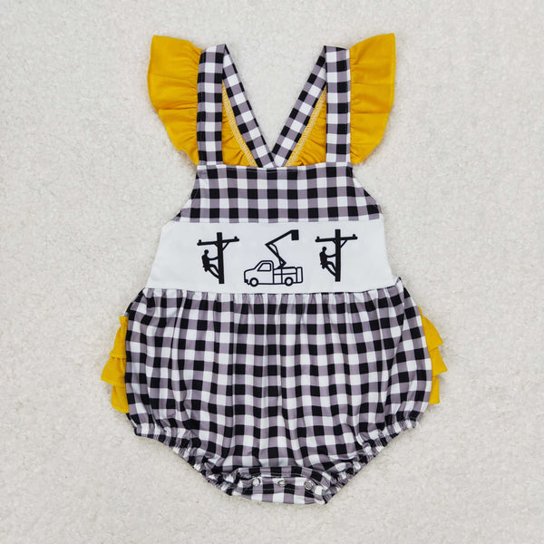 SR1222 RTS baby girl clothes lineman toddler girl summer bubble