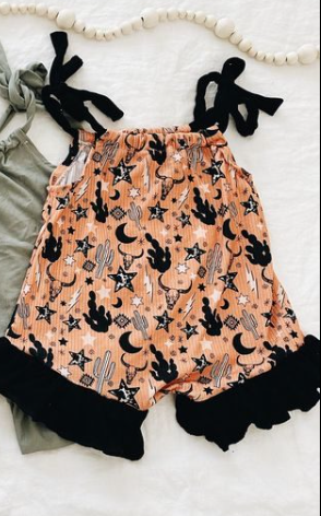 SR1239 RTS baby girl clothes cowboy toddler girl summer bubble western clothes 11