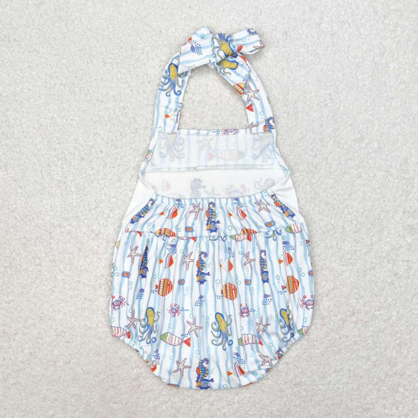 SR1247 RTS baby girl clothes sea animals toddler girl summer bubble