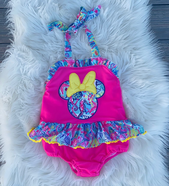 SR1346 RTS baby girl clothes cartoon mouse toddler girl summer bubble
