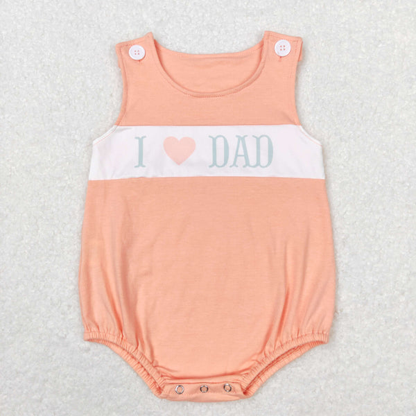 SR1350 RTS baby boy clothes l love daddy floral toddler boy summer bubble father's day clothes