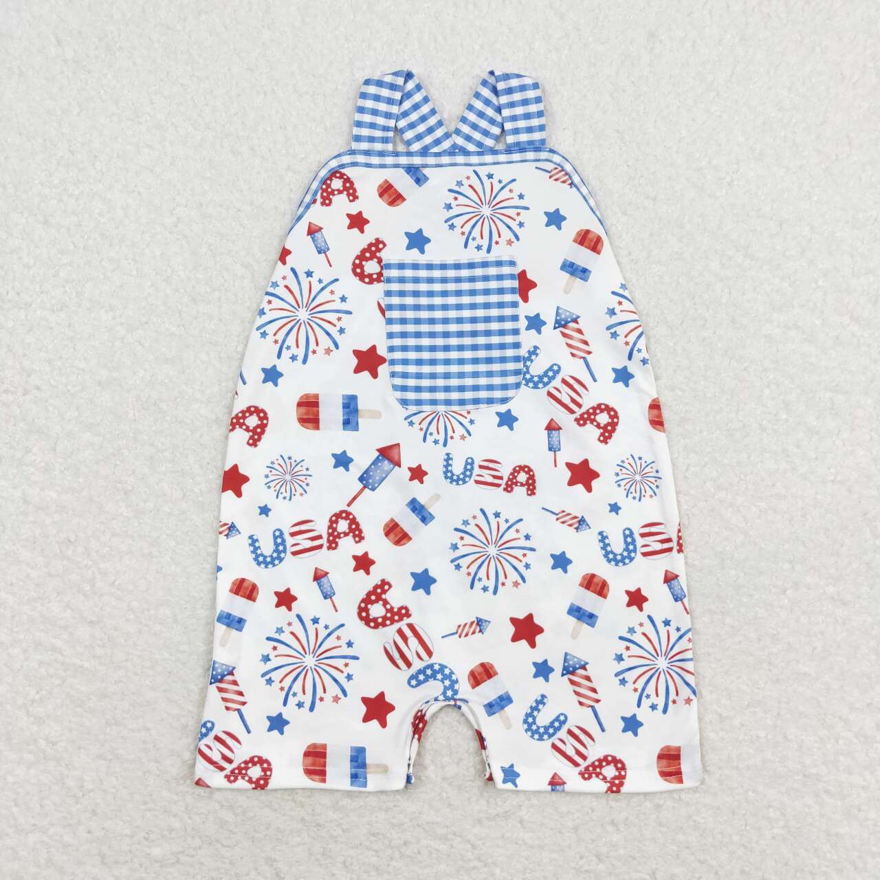 SR1366 RTS baby boy clothes 4th of July patriotic toddler boy summer romper  bubble