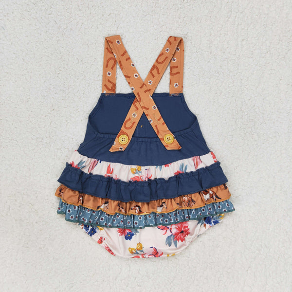SR1394 RTS baby girl clothes horse floral toddler girl summer bubble