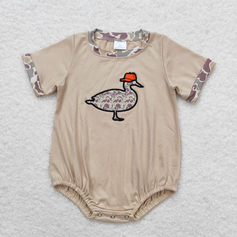 SR1403 RTS baby boy clothes embroidery mallard camouflage toddler boy summer bubble