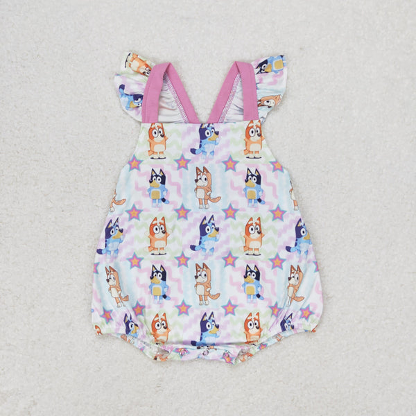 SR1419 RTS baby girl clothes cartoon dog toddler girl summer bubble