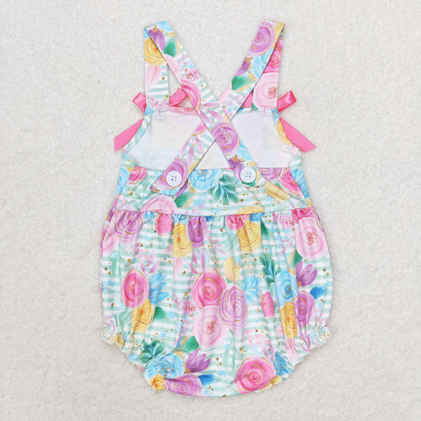 SR1424 RTS baby girl clothes flowers toddler girl summer bubble