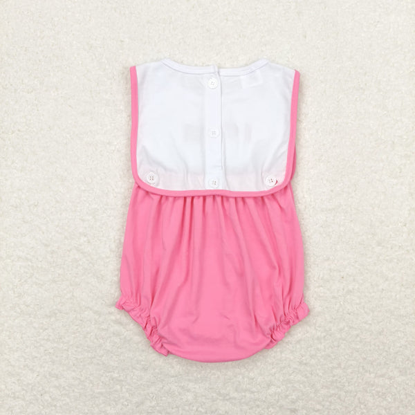 SR1434 RTS baby girl clothes I love mom toddler girl summer bubble embroidery
