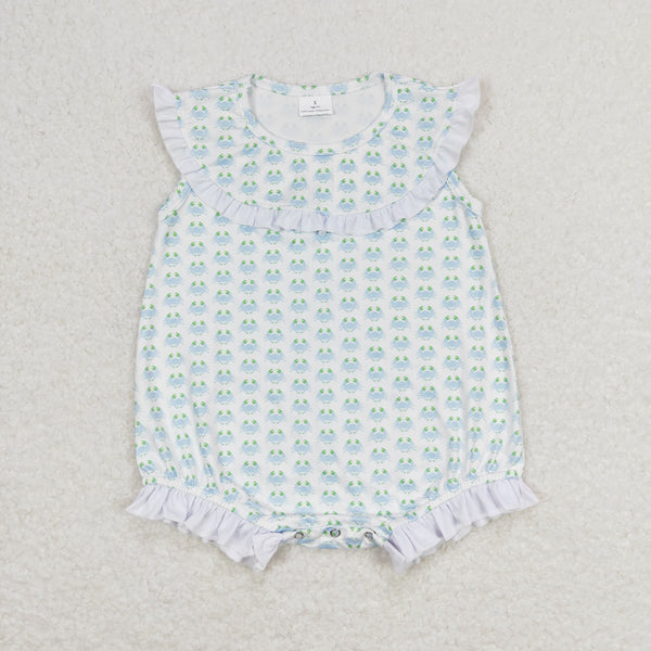 SR1435 RTS baby girl clothes crab toddler girl summer bubble