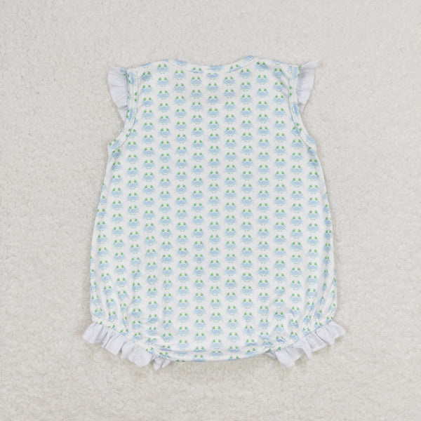 SR1435 RTS baby girl clothes crab toddler girl summer bubble