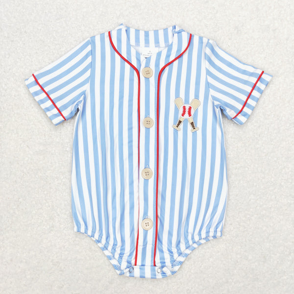 SR1459 RTS baby boy clothes baseball toddler boy summer bubble embroidery