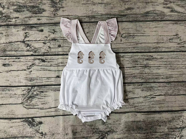 SR1502 pre-order baby girl clothes seahorse toddler girl summer  ¡ꡧembroidery¡ê?