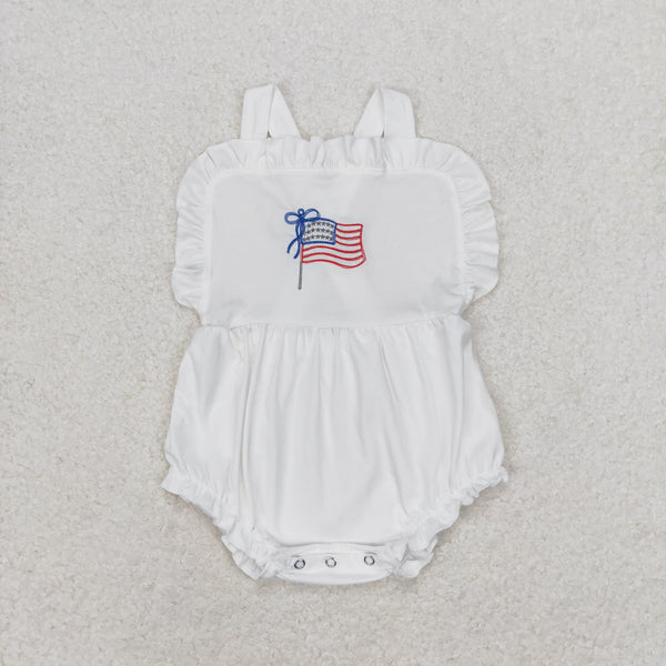 SR1548 RTS baby girl clothes 4th of July patriotic toddler girl summer bubble ¡ꡧembroidery¡ê?1