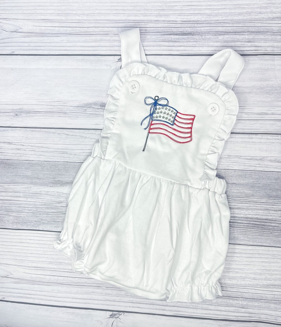 SR1548 RTS baby girl clothes 4th of July patriotic toddler girl summer bubble ¡ꡧembroidery¡ê?1