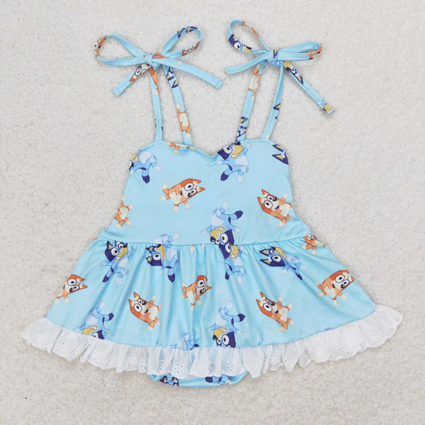 SR1550 RTS baby girl clothes cartoon dog toddler girl summer bubble