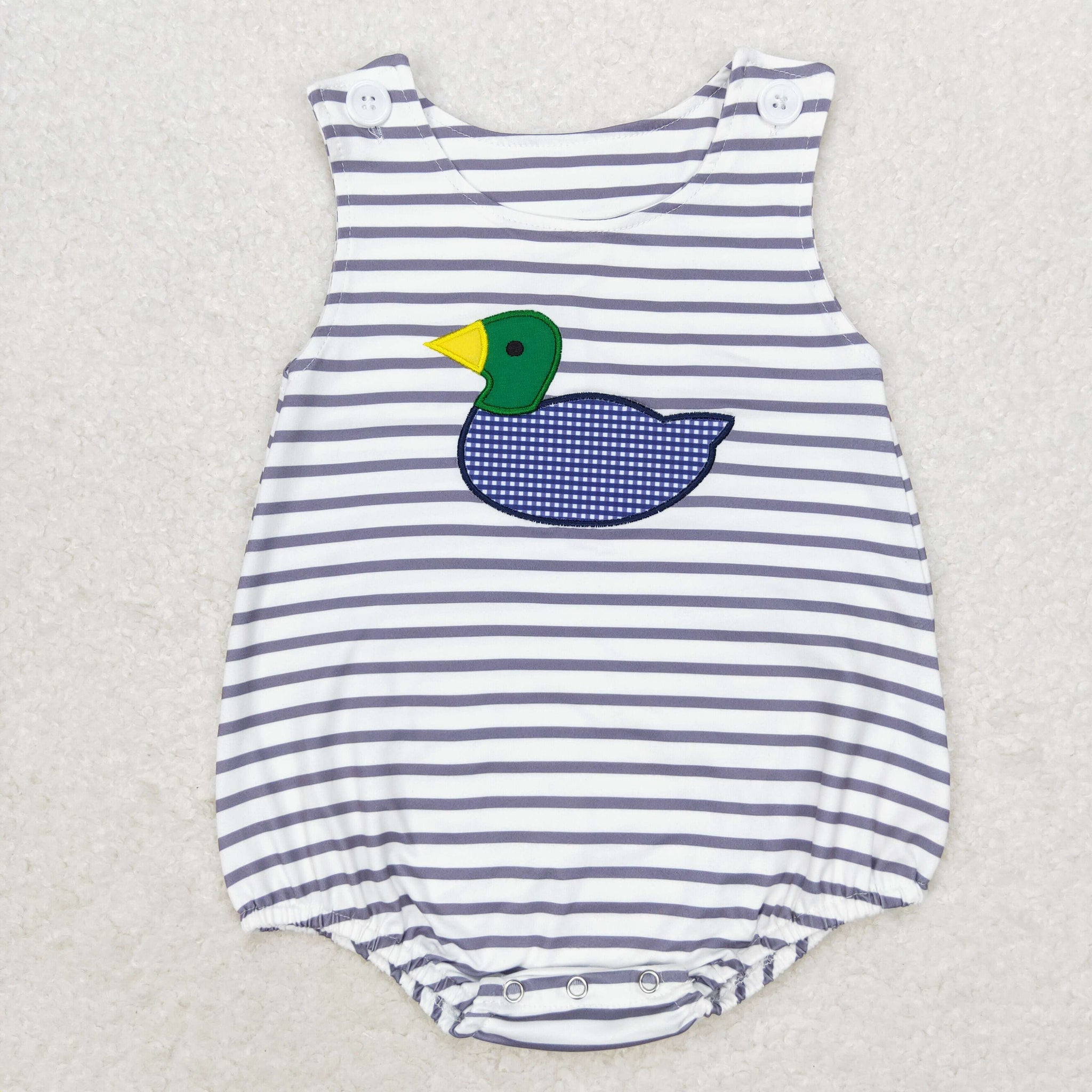 SR1592 RTS  baby boy clothes mallard toddler boy summer bubble embroidery