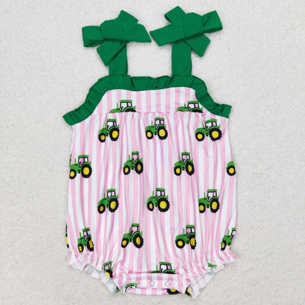 SR1623 RTS baby girl clothes truck toddler girl summer romper
