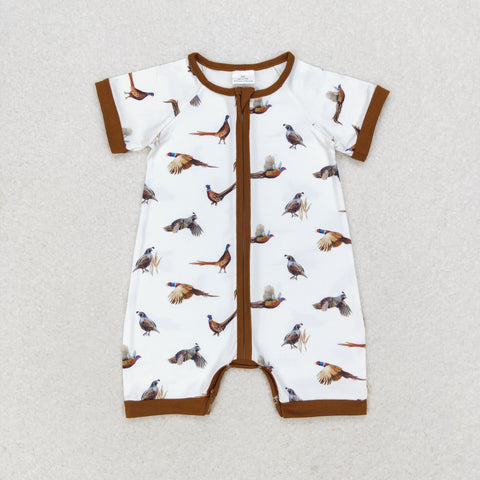 SR1657 RTS baby boy clothes bird toddler boy summer romper