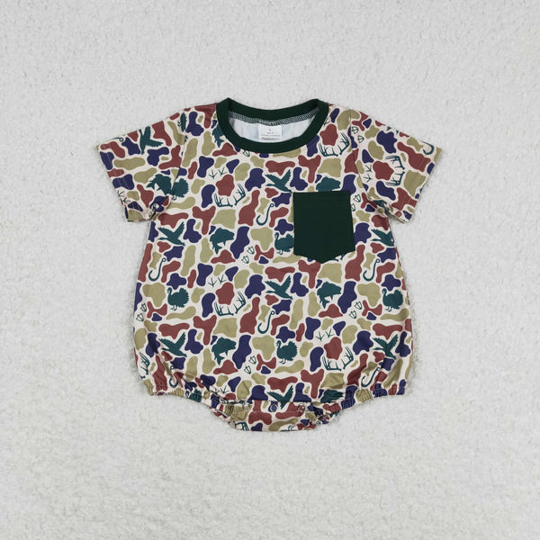 SR1659 RTS baby girl clothes mallard camouflage toddler girl  summer bubble