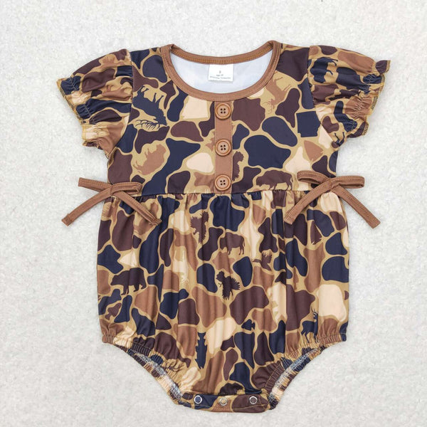SR1682 RTS baby girl clothes camouflage toddler girl summer bubble