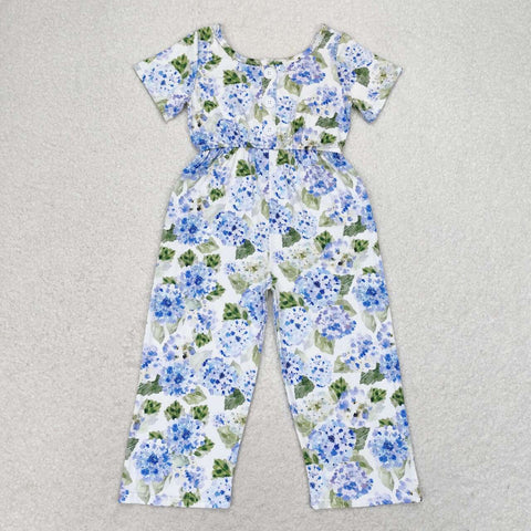 SR1846 RTS baby girl clothes floral girl summer jumpsuit