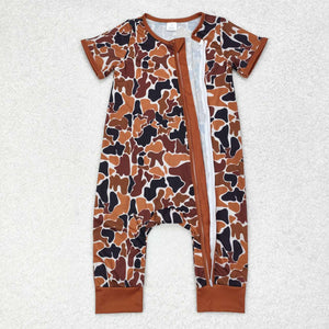 SR1895 RTS baby boy clothes camouflage toddler boy summer romper-bamboo