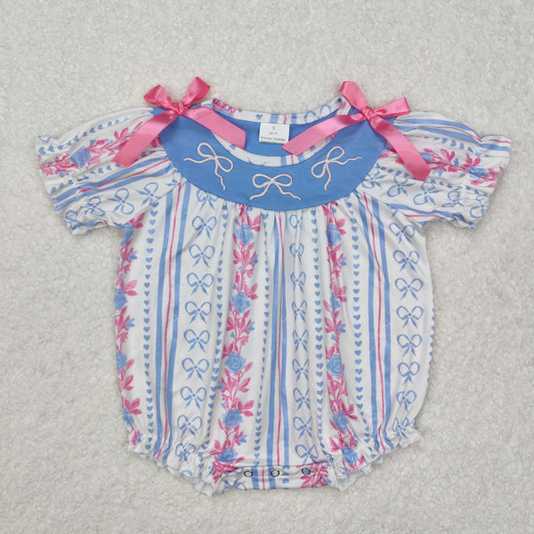 RTS kids clothing Matching Summer Dress Bow Grandmillennial Embroidery Clothing