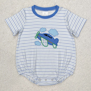 SR2244 RTS baby boy clothes airplane boy summer bubble-embroidery