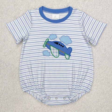 SR2244 RTS baby boy clothes airplane boy summer bubble-embroidery