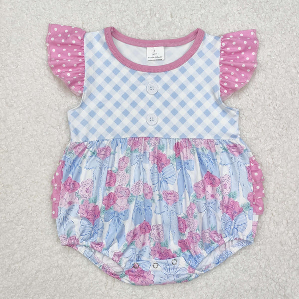 SR2298 RTS baby girl clothes floral girl summer bubble