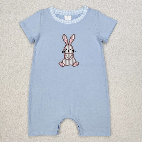 RTS kids summer matching clothes easter bunny embroidery girl summer clothes