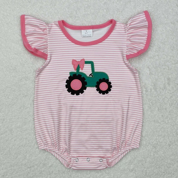 RTS Kids Summer Farm Matching Clothes Tractor Embroidery Summer Clothing