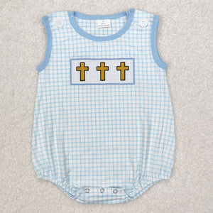 SR2505 RTS baby boy clothes cross boy easter summer bubble-Embroidery