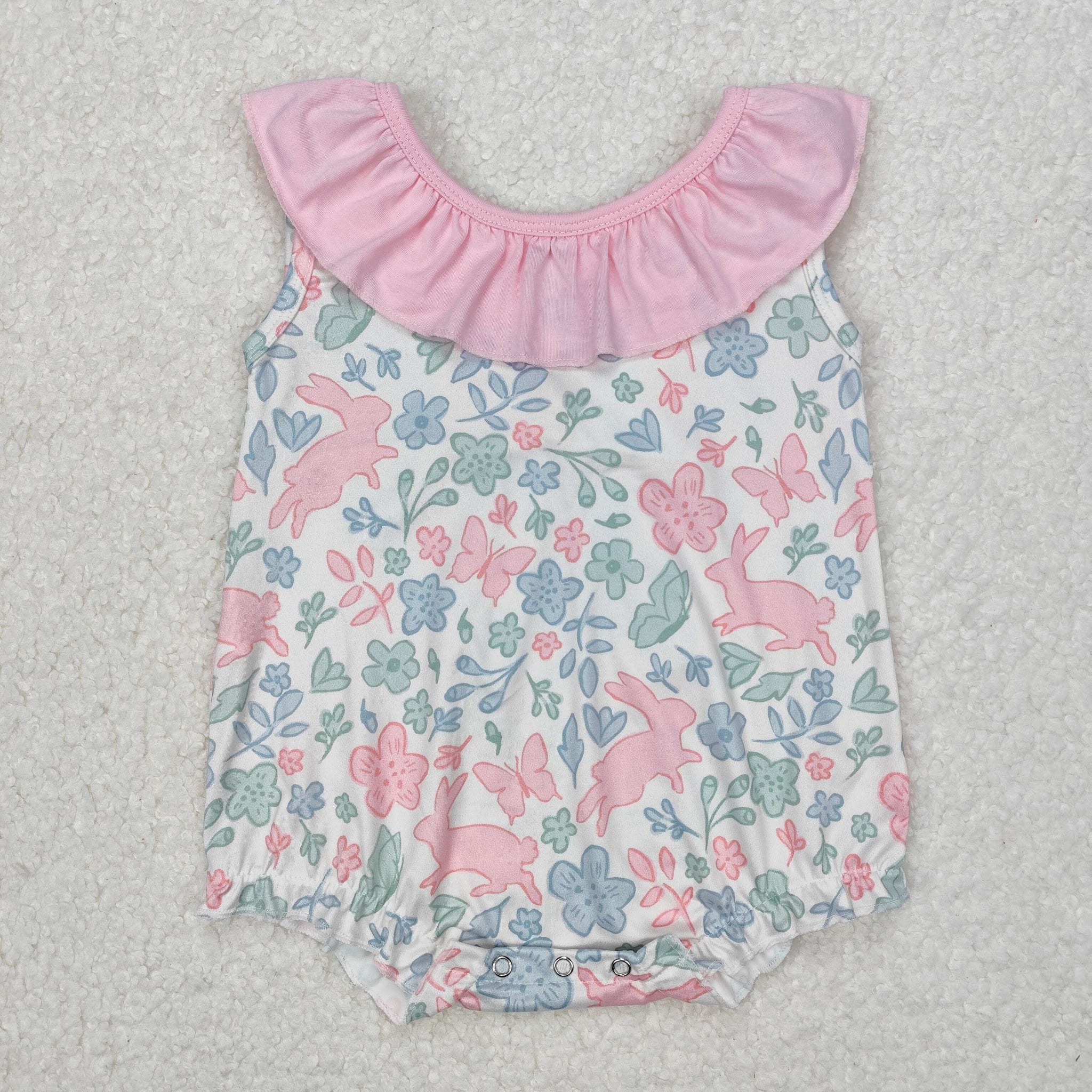 RTS girl summer clothes floral girl easter matching clothing