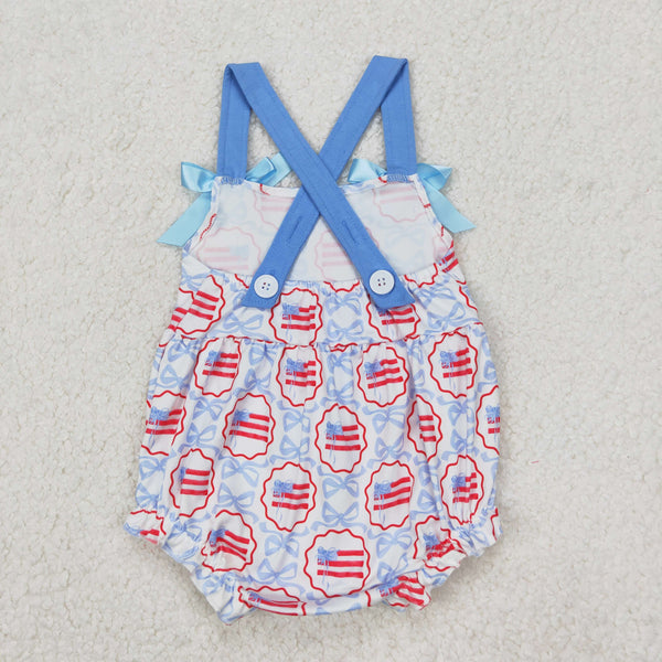 RTS girl summer matching clothes flag 4th of July girl summer clothes